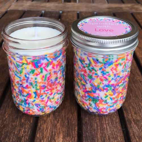 8 Oz Personalized Baby Shower Candle Favors Custom Baby Etsy