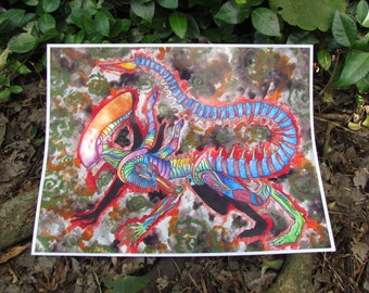 Colorful Xenomorph PRINT
