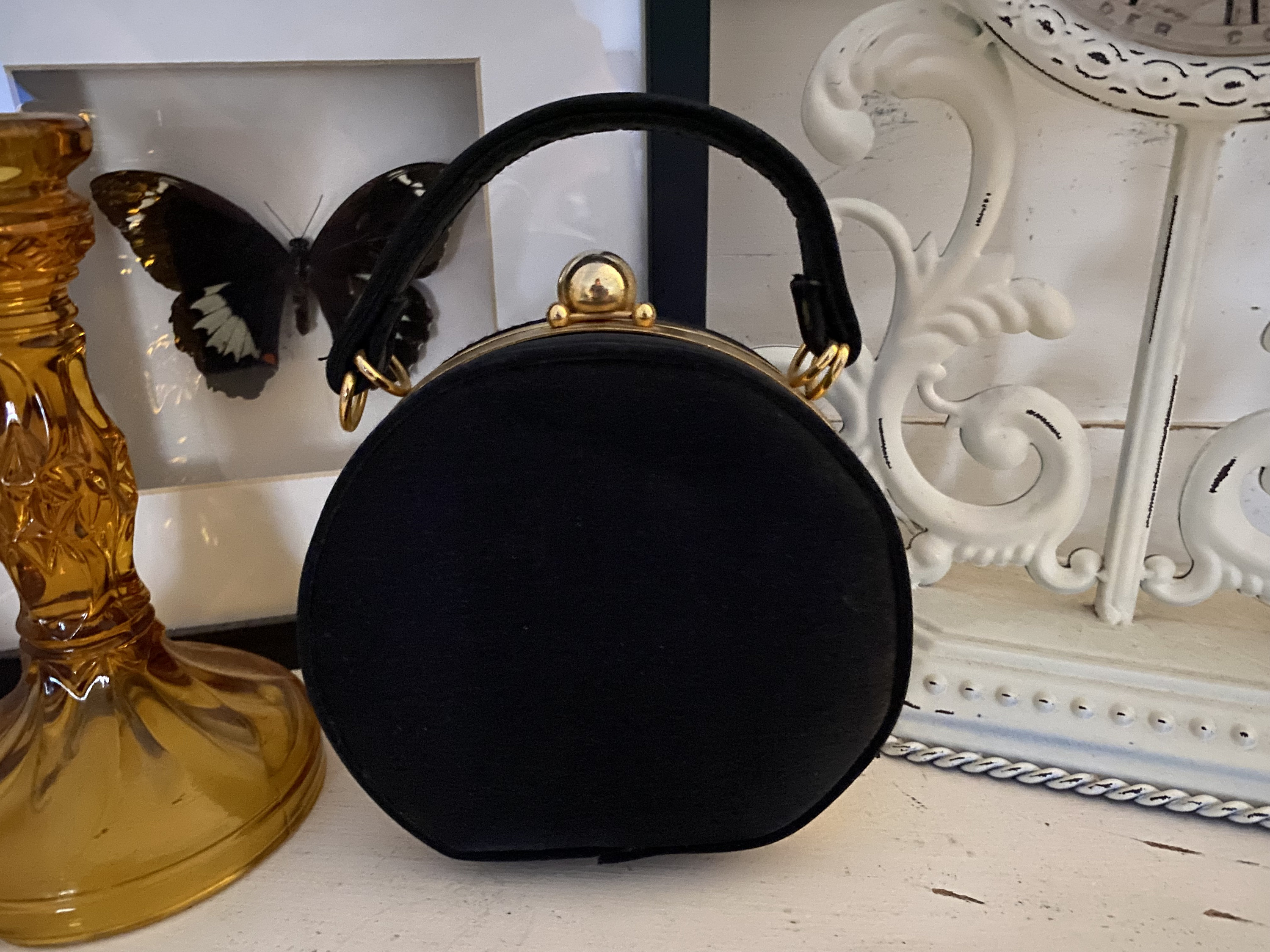 Stunning Black Satin MILLENI Hand Bag 