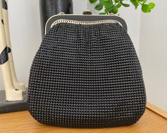 Black Glomesh Metal Mesh Hand Bag....