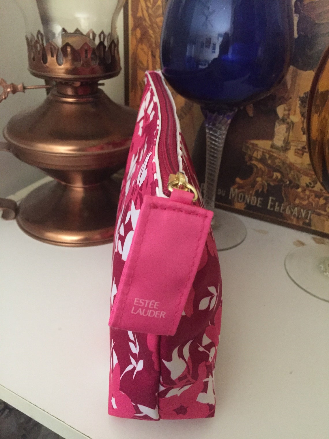 Pink Floral Estee Lauder Cosmetic Bag.... Etsy