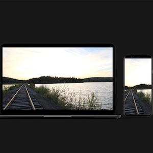 Phone and Computer Wallpaper - Digital Download: Walking the Rails