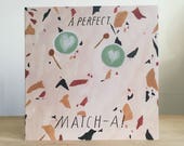 Eine perfekte Matcha Valentinstag-Karte - Kaffee-Liebhaber - Terrazzo - niedlich - V Tag - Liebe