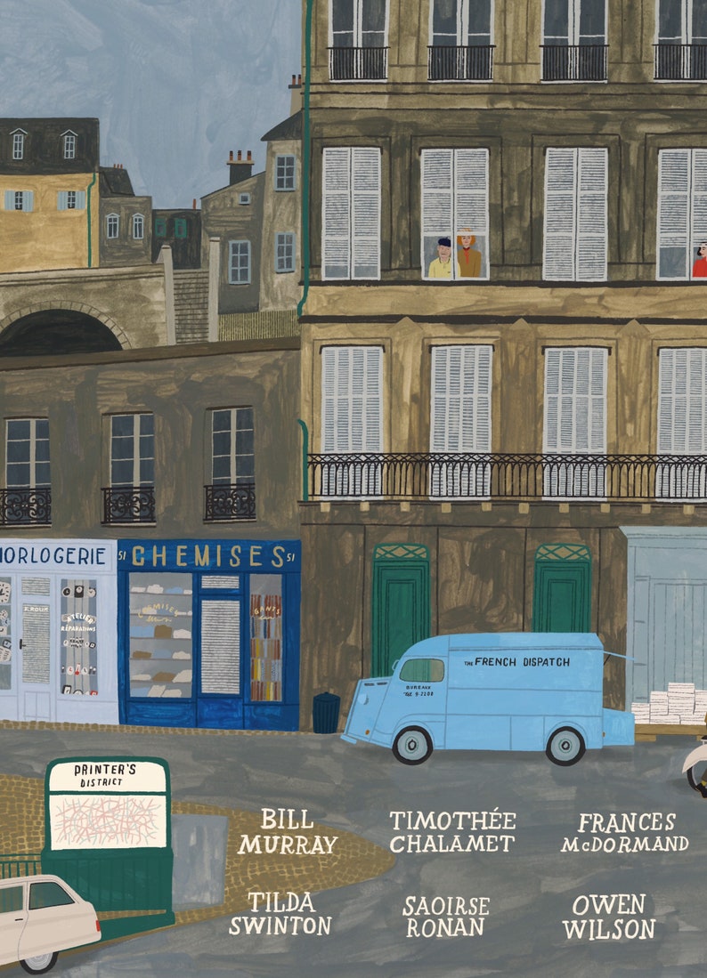 The French Dispatch Wes Anderson Movie Poster | Etsy