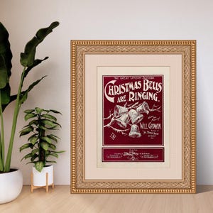 Vintage Christmas Bells Print | Digital Download | Antique Holiday Decor