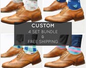 Premium Bamboo Socks / Colorful Socks / Groomsmen Socks / Wedding Socks / Dress Socks / Eco Friendly Socks /  Fathers Day Gift /