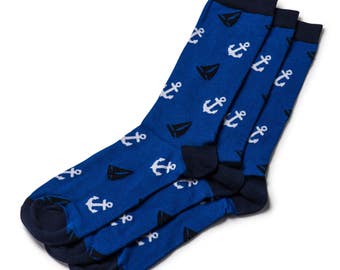 Premium Bamboo Socks / Men's Dress Socks / Colorful Socks / Wedding Socks / Happy Socks / Anchor Socks / Groomsmen Socks / Fathers Day Gift