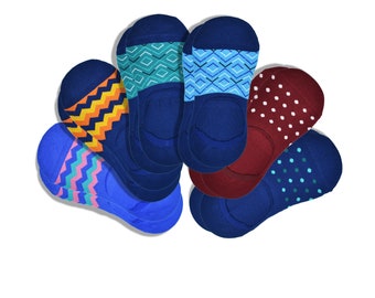 Wonder - 6 PAIRS BUNDLE - Non-Slip No Show Socks / Bamboo Socks / Sperry Socks / Boat socks / Summer Socks / Invisible Socks / Skull Socks