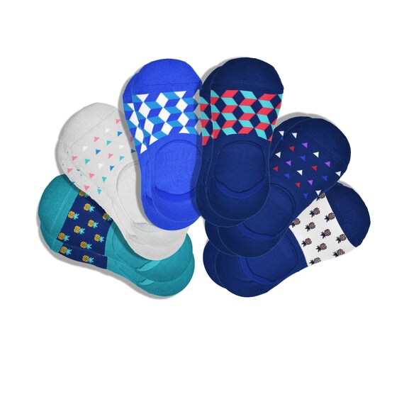 6 Paia Calzini Invisibili Uomo, Traspiranti, Cotone, Antiscivolo, Taglie 6-8 E 9-12 UK, Per Scarpe Basse