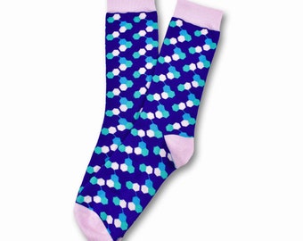 Premium Bamboo Socks, Men's Dress Socks / Wedding Socks / Fancy Socks / Fathers Day Gift / Dad gift / Science Socks / Geometric Socks