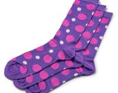 Premium Bamboo Socks / Colorful Socks / Wedding Socks / Happy Socks / Polka Dot Socks / Groomsmen Socks / Fathers Day Gift / Gift For Dad