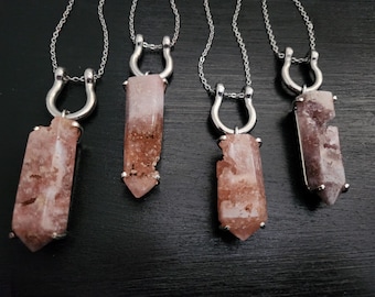 Pink Amethyst Tower Necklace