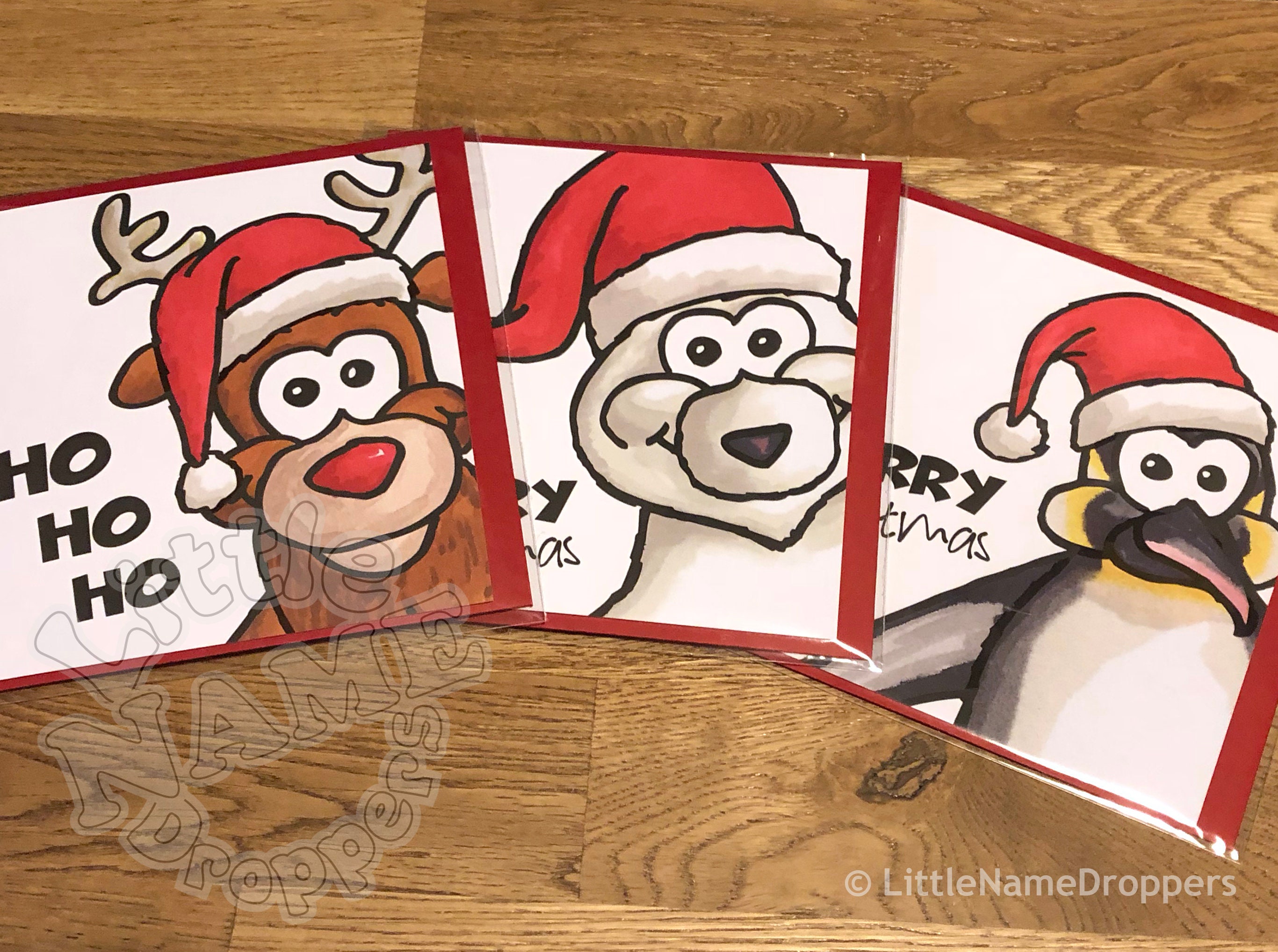 Cartoon Character Christmas Cards 6 Pack Snow Angel Etsy UK