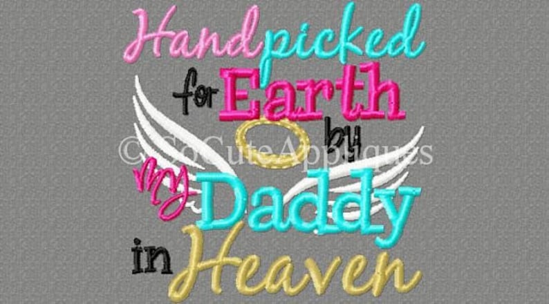 In Memory Gift SAMPLE SALE- Hand picked for Earth by Heaven Bodysuit New baby Gift Personalized In Memory Hand picked for Earth Shirt