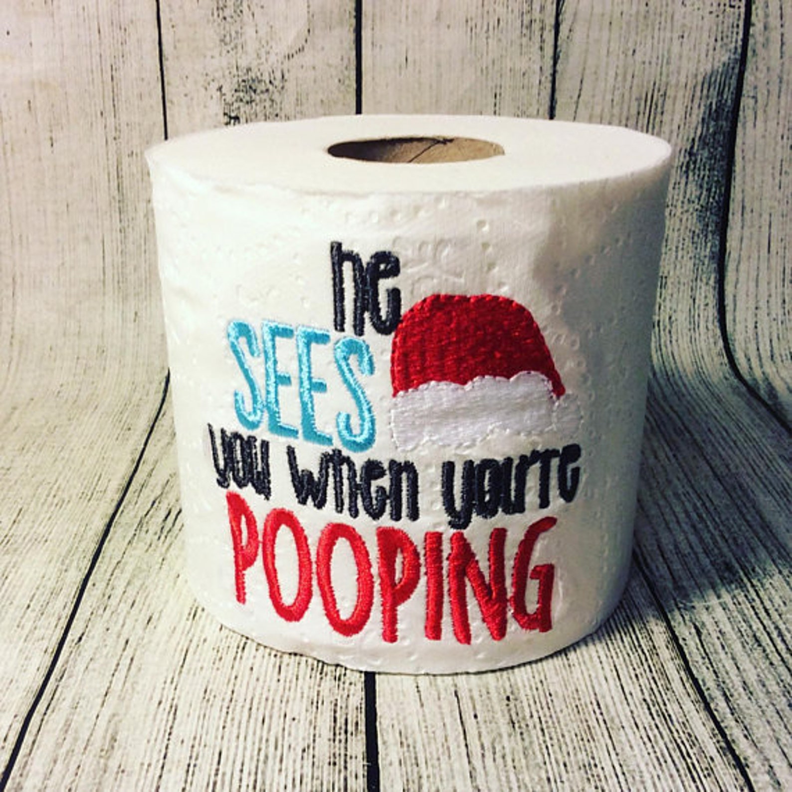 He sees you when youre Pooping Gag Gift Potty Humor Office Etsy