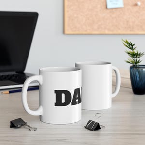 Taza, divertida taza de café para el Día del Padre, regalo para papá, taza de cerámica con la palabra "Papá" en mayúsculas, la taza favorita de papá, regalo de agradecimiento para papá