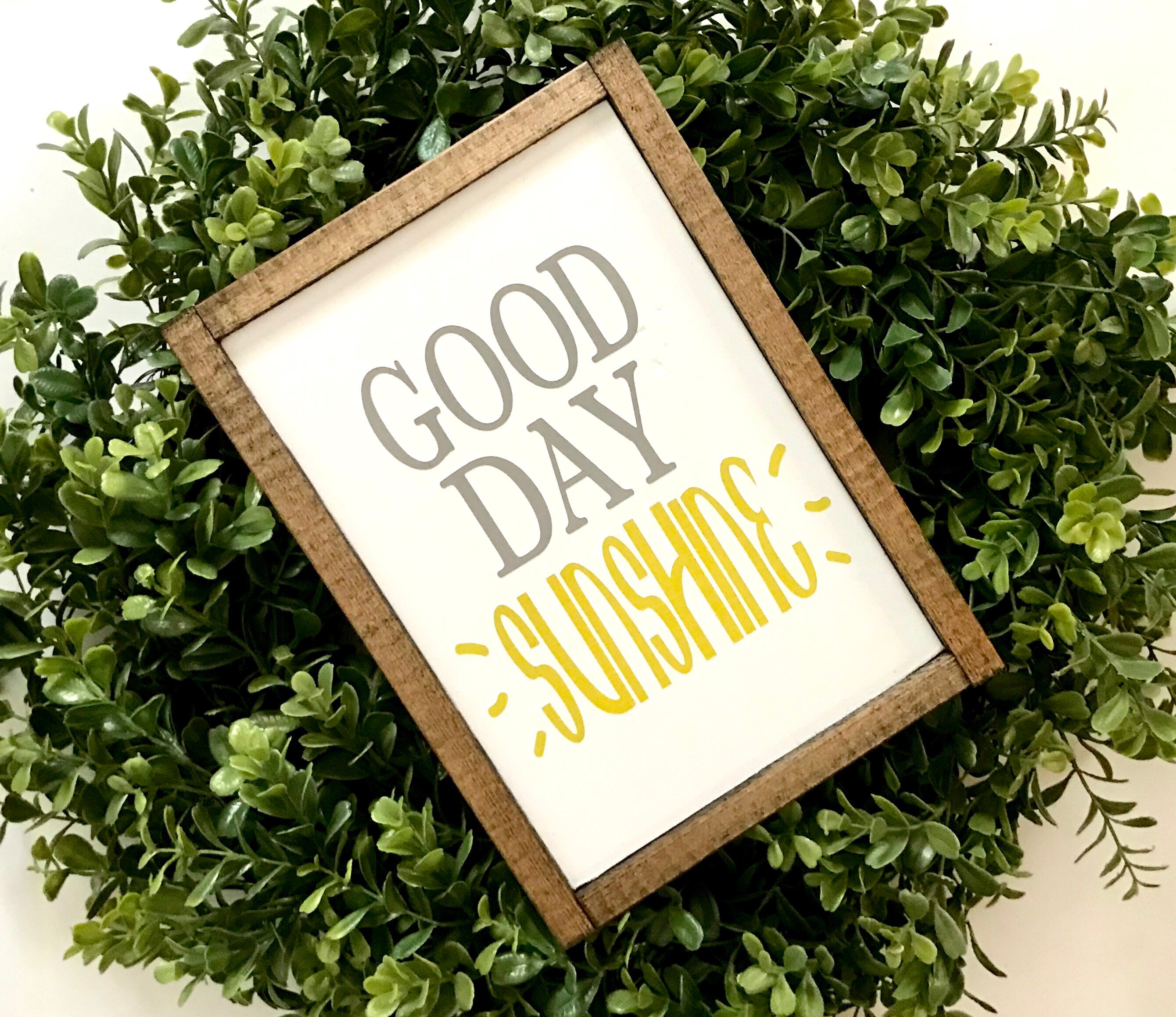 Good Day Sunshine Good Day Sunshine Framed Word Sign Etsy
