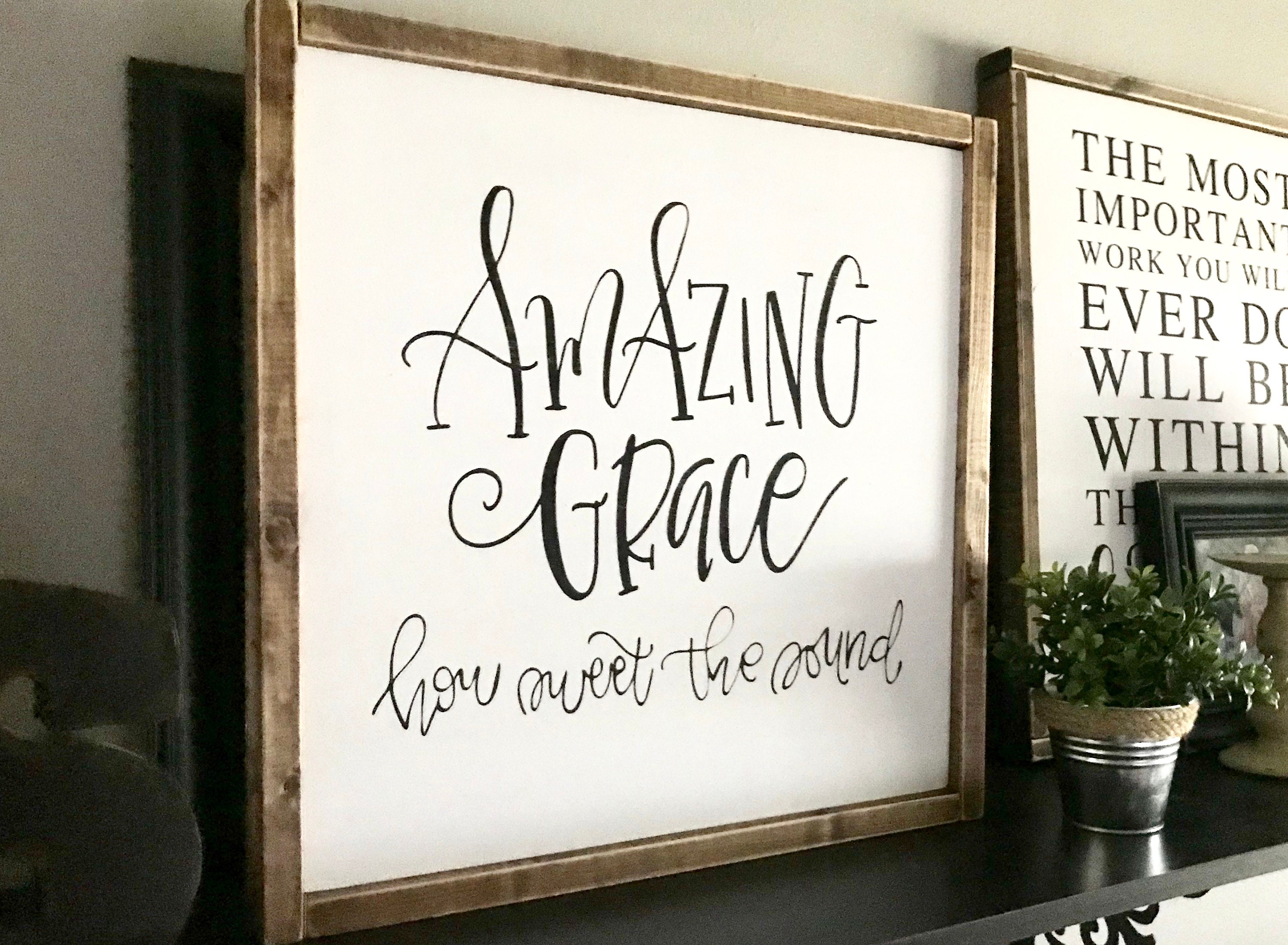 8.5 x 12.5 Dexsa Framed Art-Words of Grace-Christ is The Heart of Our Home 