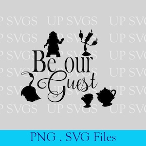 La Bella y la Bestia // sé nuestro invitado // archivo de corte // svg