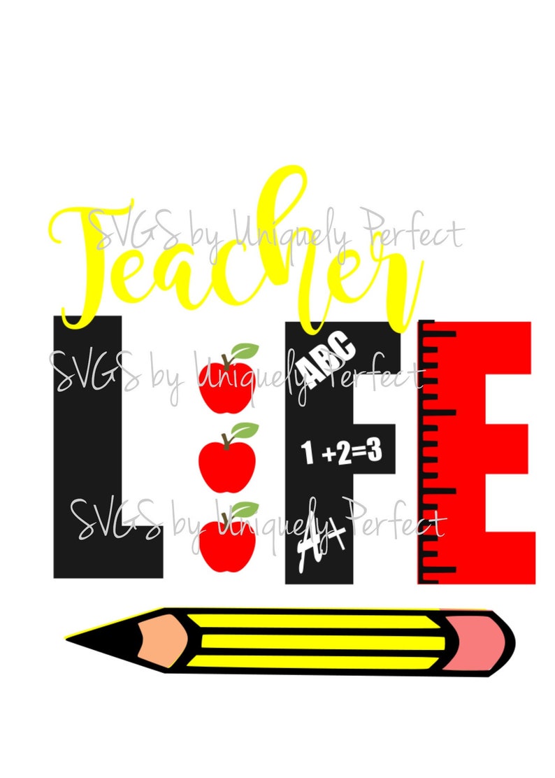 Download Teacher life cutting file svg png | Etsy