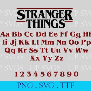 Stranger Things Typsnitt / Klippfil / Cricut-fil / TTF