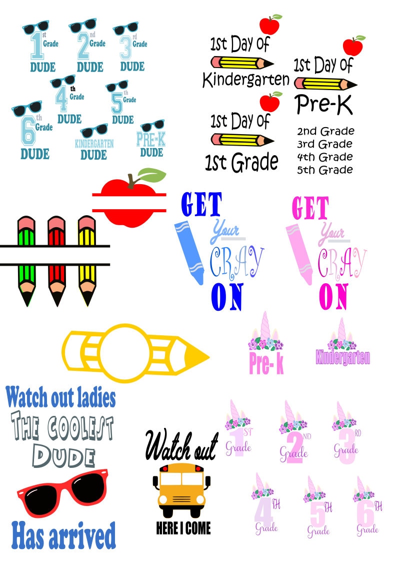 Massive Back to School Bundle Cutting File Svg - Etsy