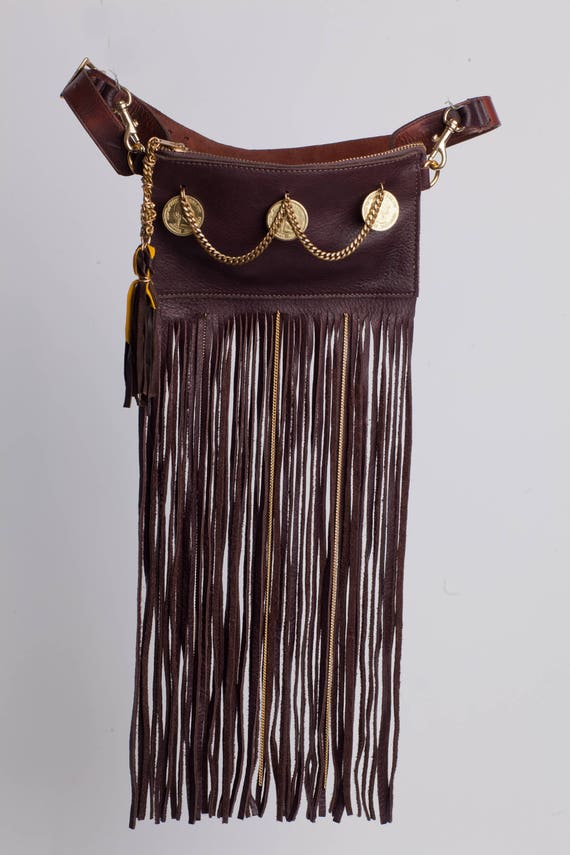 Leather Fanny Pack Festival Bag Embellished Bum Bag Utility Belt
