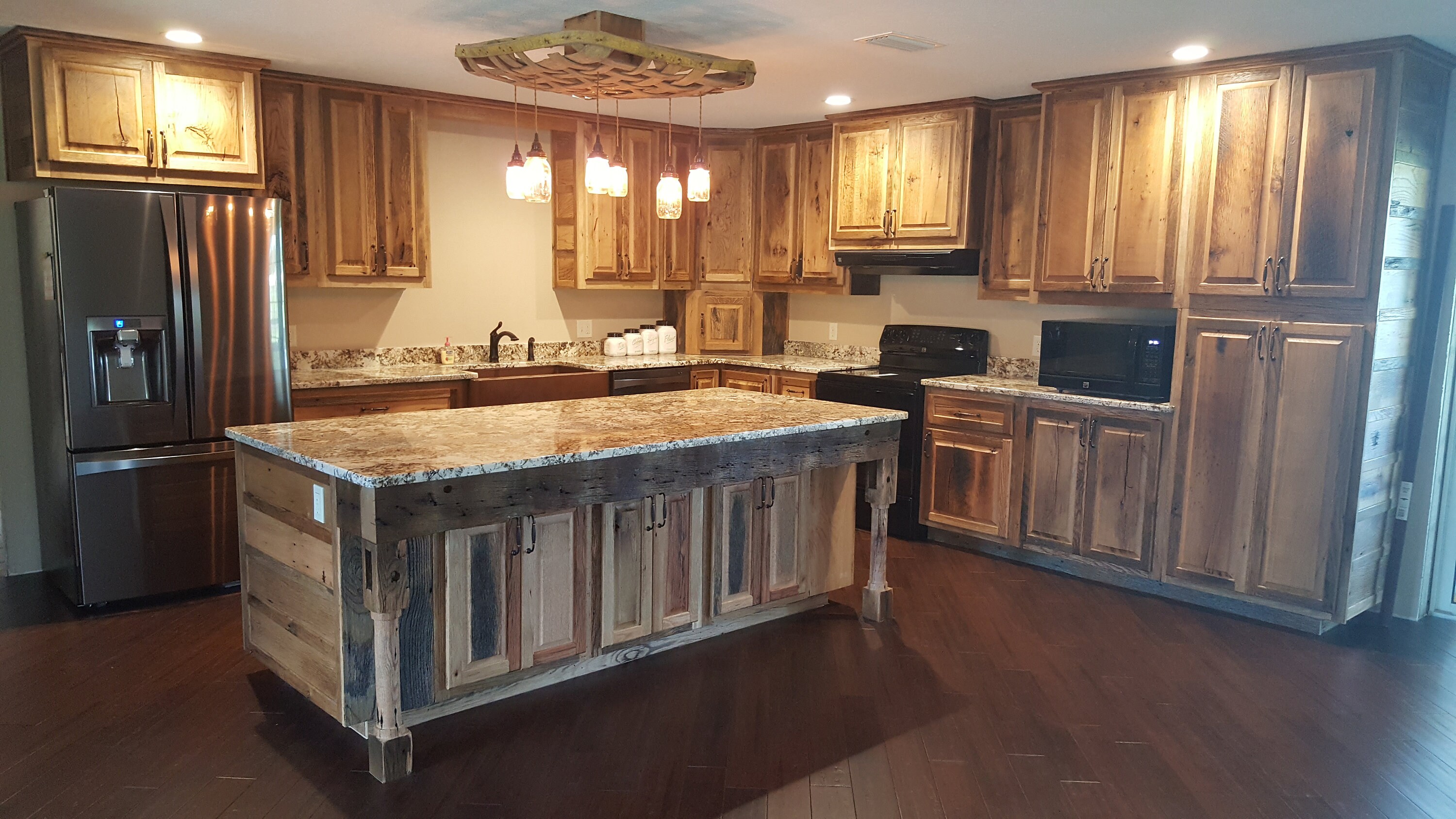 Reclaimed Barnwood Cabinets Raised panel or flat panel | Etsy