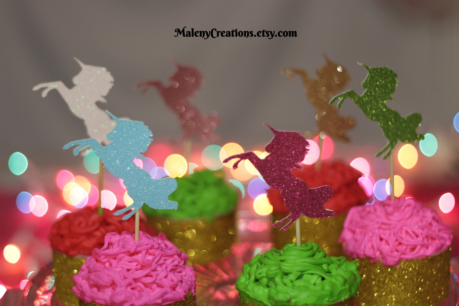 Glitter Unicorn Cupcake Picks Page Three