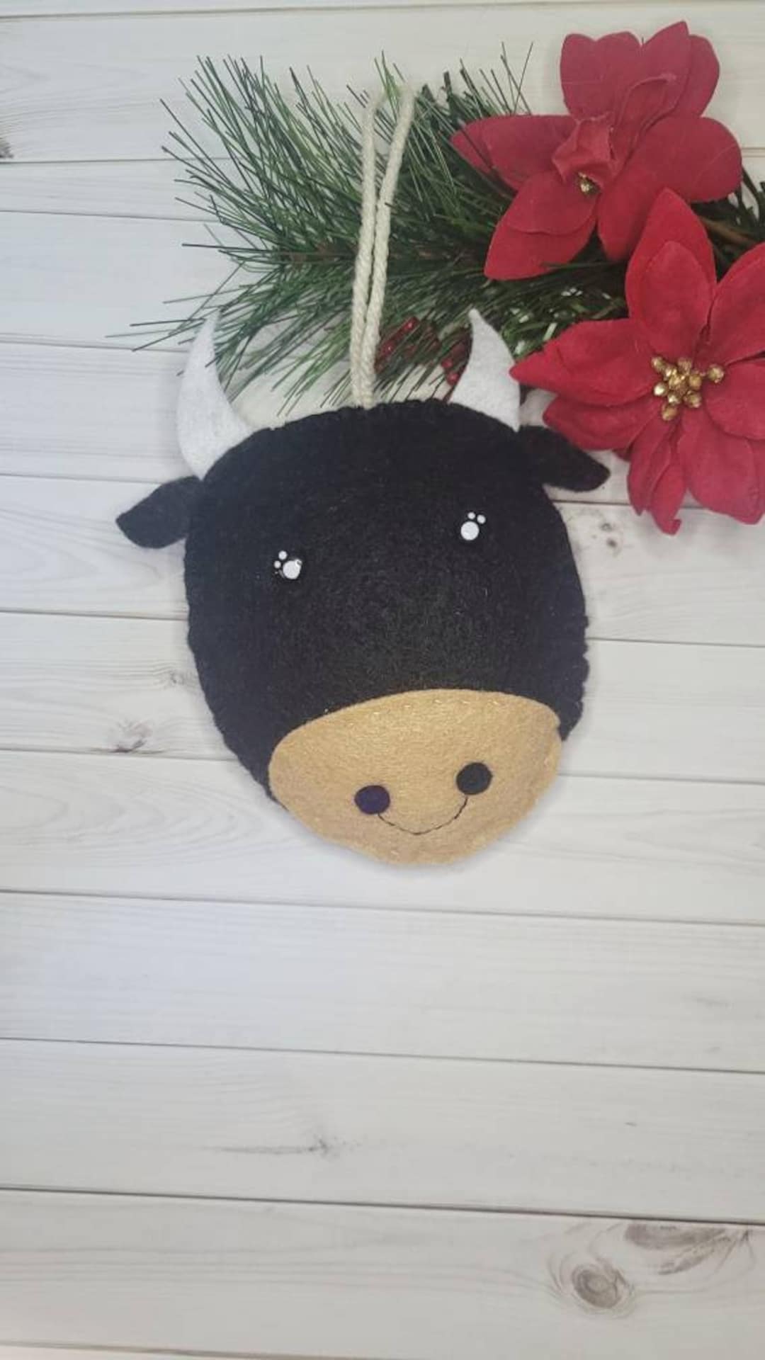 Bull Christmas Ornament 