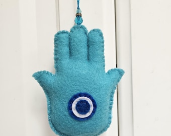 Hamsa Hand Ornament, Evil Eye, Esoteric decor, Spiritual decor, Boho, Wall decor, Yoga, New Home Gift, Talisman, Good luck Charm, Protection
