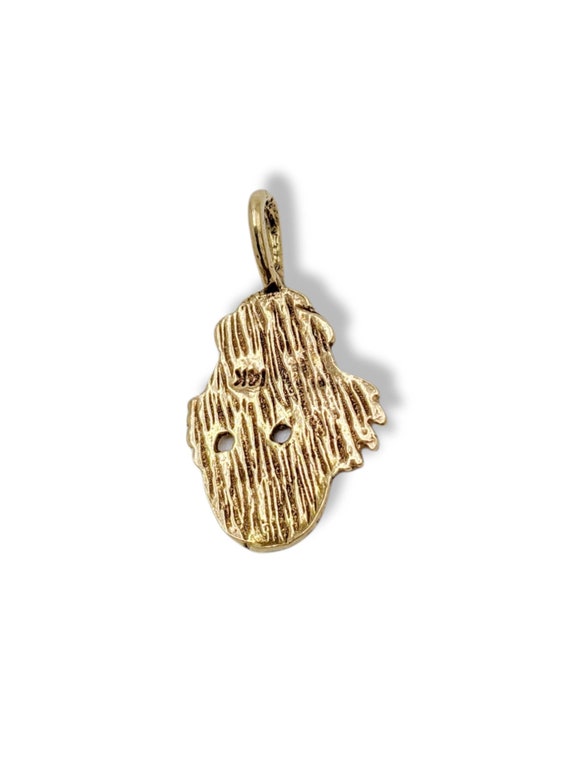 14k Yellow Gold Circus Clown Pendant Necklace Cha… - image 5