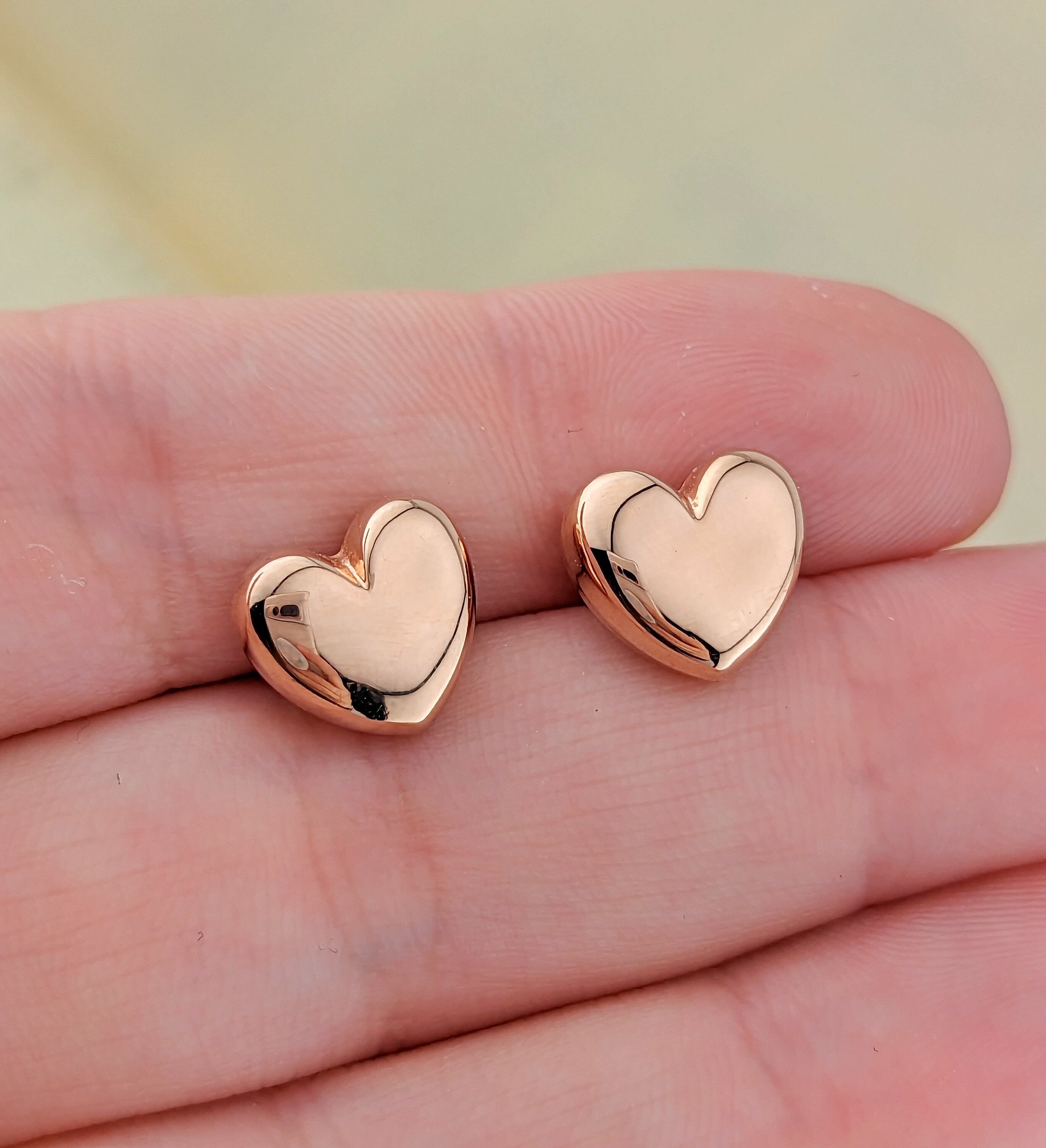 Puffy Heart Earrings - Etsy