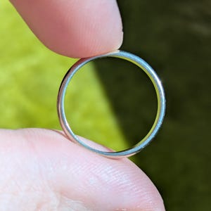 Vintage 14k White Gold 2mm Stacker Band