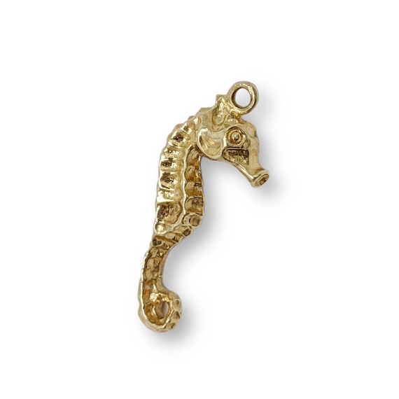 14k Yellow Gold Seahorse Charm (#06893) - image 1