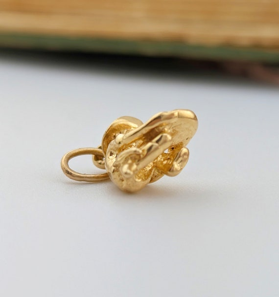 Vintage 14k Gold Panner Charm Gold Panning Gold D… - image 3