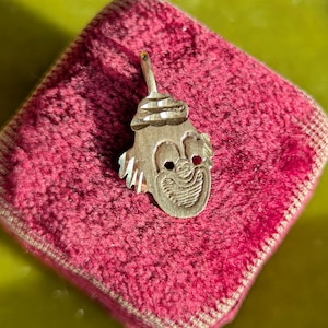 14k Yellow Gold Circus Clown Pendant Necklace Charm