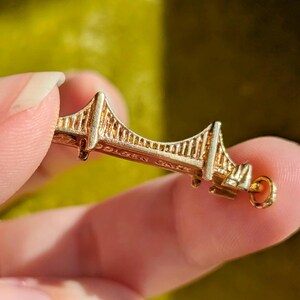 14k Gold Golden Gate Bridge Charm San Francisco Pendant