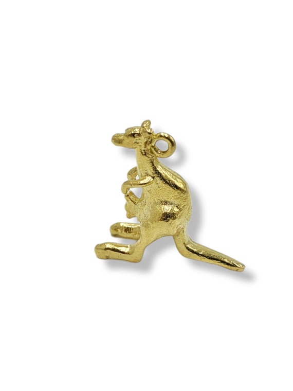 Vintage 18k Gold Kangaroo Charm Australia Necklace