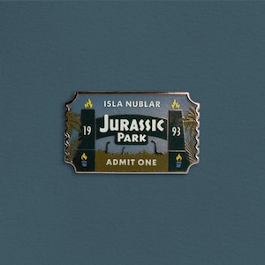 Jurassic Ticket Enamel Pin