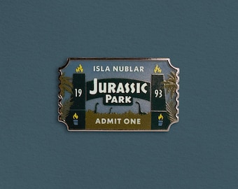 Jurassic Ticket Enamel Pin