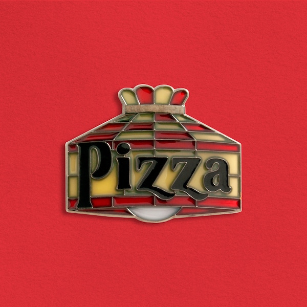 Pin de esmalte de lámpara de pizza
