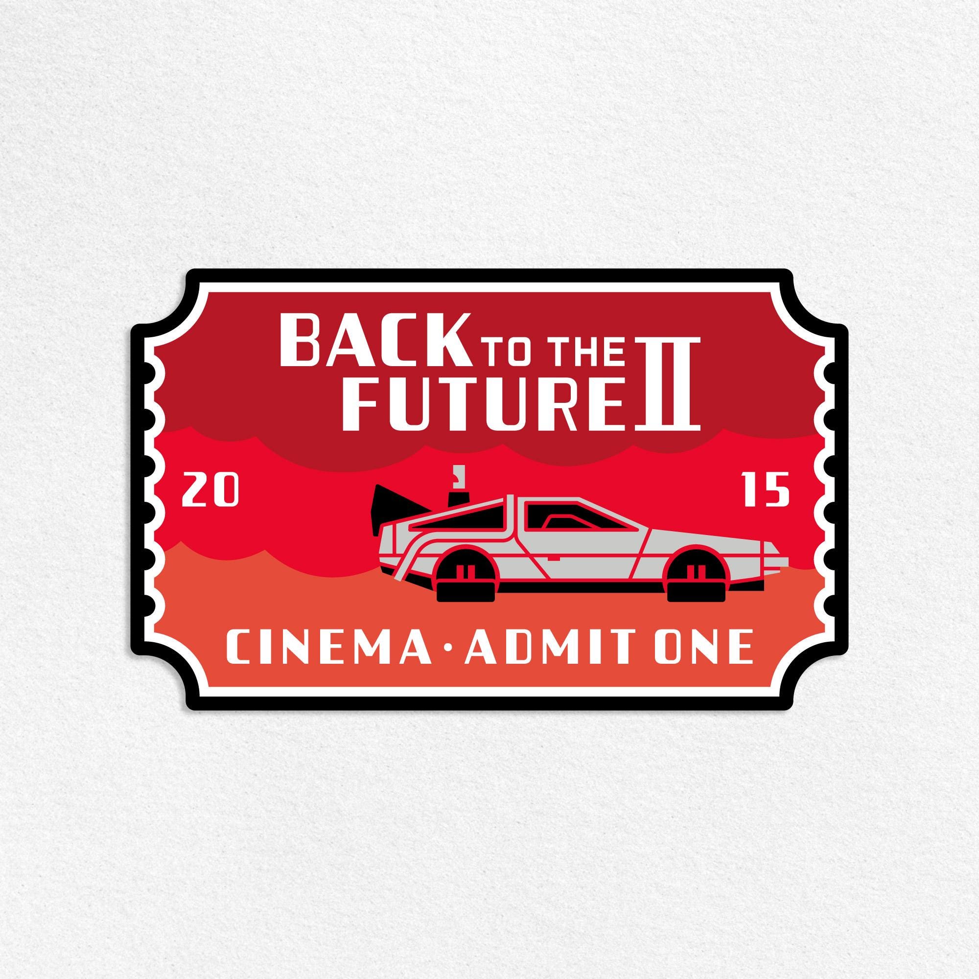 BTTF Trilogy Ticket Sticker Set - Etsy