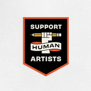 Support Human Artists Sticker