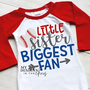 Baseball Sister SVG | Baseball SVG | Silhouette and Cricut Cut File | Baseball Sister Shirt | Little Sister Cutting file | Baseball