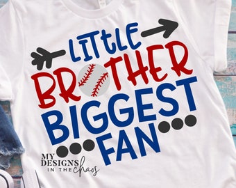 Hermano de béisbol SVG / SVG de béisbol / Archivo de corte de silueta y cricut / Camisa de hermano de béisbol / Archivo de corte de hermano pequeño / Béisbol