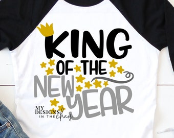 New Years SVG cutting file king little boy new year shirt design cut file silhouette cameo cut file cricut New Year boy Shirt SVG