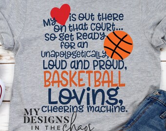 Basketball SVG | Basketball Mom SVG | Silhouette and Cricut Cut File | loud and proud Sports SVG | Basketball Season Cutting | Basketball