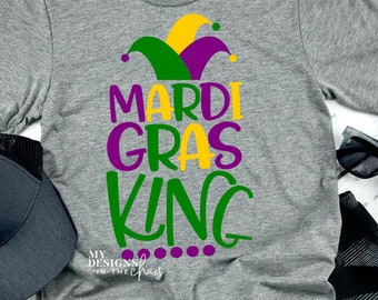 Mardi Gras King SVG, Mardi Gras SVG for Silhouette and Cricut, Louisiana svg, digital download, mardi gras png, new orleans svg, jester hat
