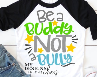 Anti-Bully SVG File / No hate cut file / back to school /  anti bully design / little boy/ little girl/ Cut file for silhouette or cricut /